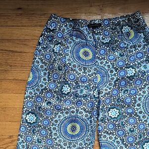 Banana Republic Blue and White Geometric Pants